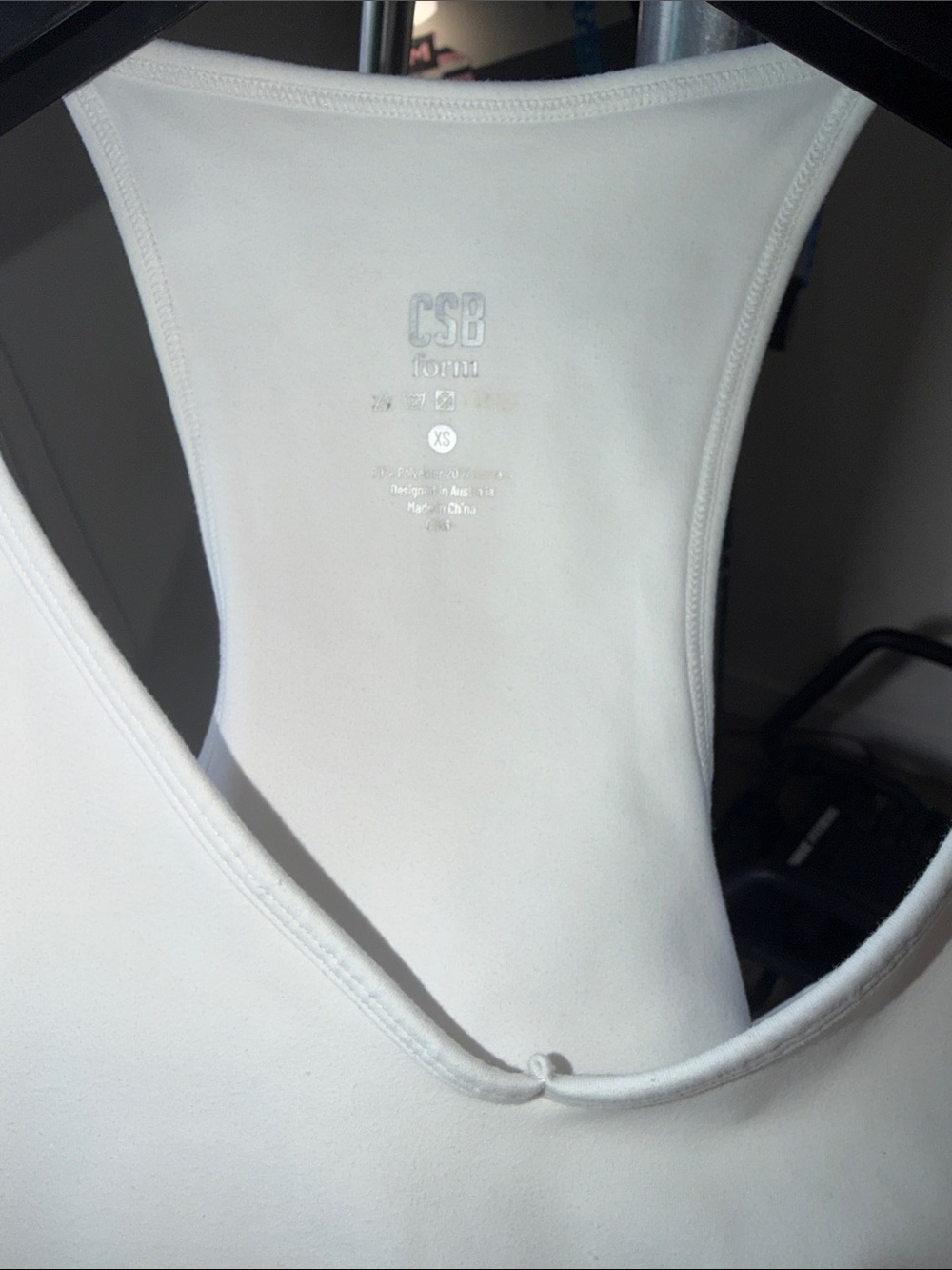 CSB White Racerback Tank Top - Picture 5 of 6